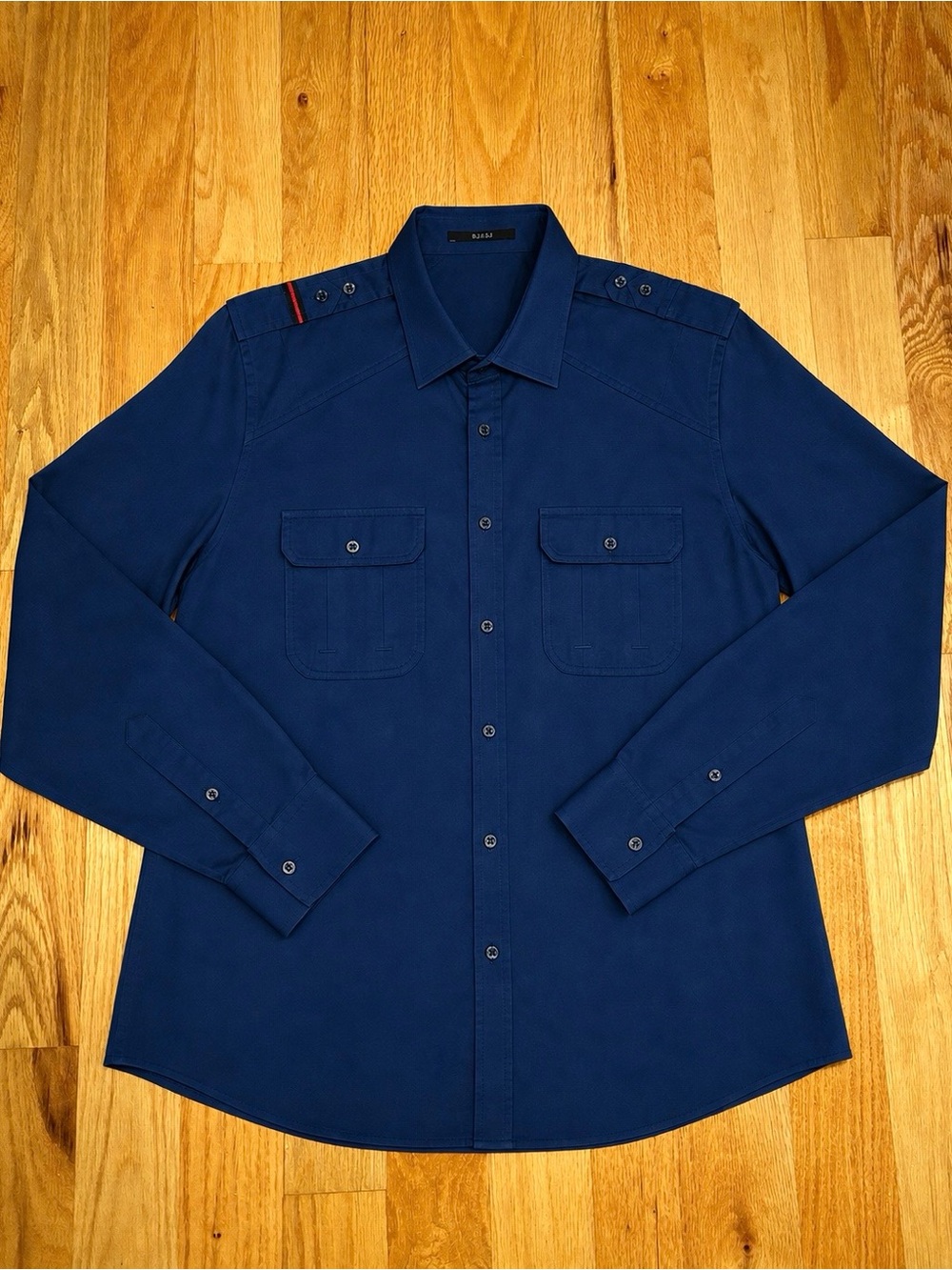 Gucci Button Down Shirt with Logo Stripe Accent
